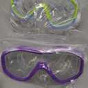 Kids Swim Goggles with Nose Cover, Snorkel Diving Mask for Boys Girls Ages 5-15, Anti-Fog Clear View Swimming Goggles (Blue Green+Purple White)