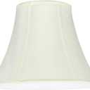 Aspen Creative 58053A Bell Uno Lamp Shade in Chiffon White, 7" Top x 14" Bottom x 11" Slant Height, Slip UNO 36mm