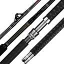 FISHAPPY Trolling Rod Saltwater Offshore Heavy Roller Rod Bent Butt Trolling Rod Big Game Conventional Boat Fishing Pole Heavy Duty Fishing Rod 6' (6' - 80-120lbs -2 Piece)