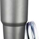 MEWAY 30oz Tumbler Double Wall Vacuum Insulated Travel Mug, Stainless Steel Tumbler with Lid, Durable Powder Coated Insulated Coffee Cup for Cold & Hot Drinks (Cold Grey,1 PACK)
