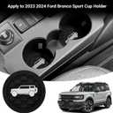 2 x DWKJMYCP Car Cup Holder Coaster for 2021-2025 Ford Bronco Sport Silicone Non-Slip Cup Holder Coasters Interior Accessories 2 Packs (Black&White)