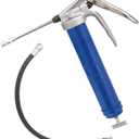Lincoln 1134 Pistol Grip Grease Gun with 18" Whip Flex Hose and Coupler, 6" Rigid Extension, 7,500 PSI, Premium Dual Lip Follower, Variable Stroke, Jam-proof Toggle, Filler Air Bleeder Combo