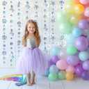 Biubumtu 8 Strings Under The Sea Iridescent Mermaid Garlands & White Bubble Garlands, Birthday Decorations Ocean Theme Baby Shower Party Supplies