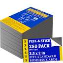 250 Business Card Magnets Peel & Stick, 2" x 3.5" Adhesive Magnetic Sheets (Count Undetermined)