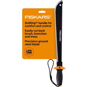 Fiskars Machete Saw, Gifts for Dad, Tempered Steel Blade and Lanyard, 18", Black