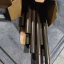 TONIAL1 Inch Double Curtain Rods for Windows 48 to 84 Inches, Heavy Duty Decorative Drapery Rod 32 to 86 Inches with Classic Cap Finial, Bronze