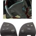 FZJDSD Grey Steering Wheel Control Button Cover 2pcs 84250-33190-C0 Compatible with Lexus ES350 2006-2012 Steering Wheel Volume Control Switch Button