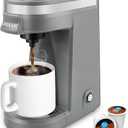 CHULUX Mini Coffee Maker for K Capsule, Single Serve Coffee Maker for One Cup Americano, Lightweight Pod Coffee Machine, Gray