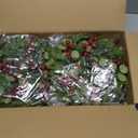 Lyrow 12 Pcs Christmas Candle Rings Wreath Xmas Kitchen Cabinet Mini Wreath Artificial Berries Snowy Pine Candle Ring Holder for Christmas Chandelier Home Table Centerpiece Indoor Decor