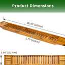 VaeFae Teak Bathtub Tray, Wooden Bath Caddy for Bathtub, Bath Tub Wood Table for Tub, 39.8" x 6" x 1.8"