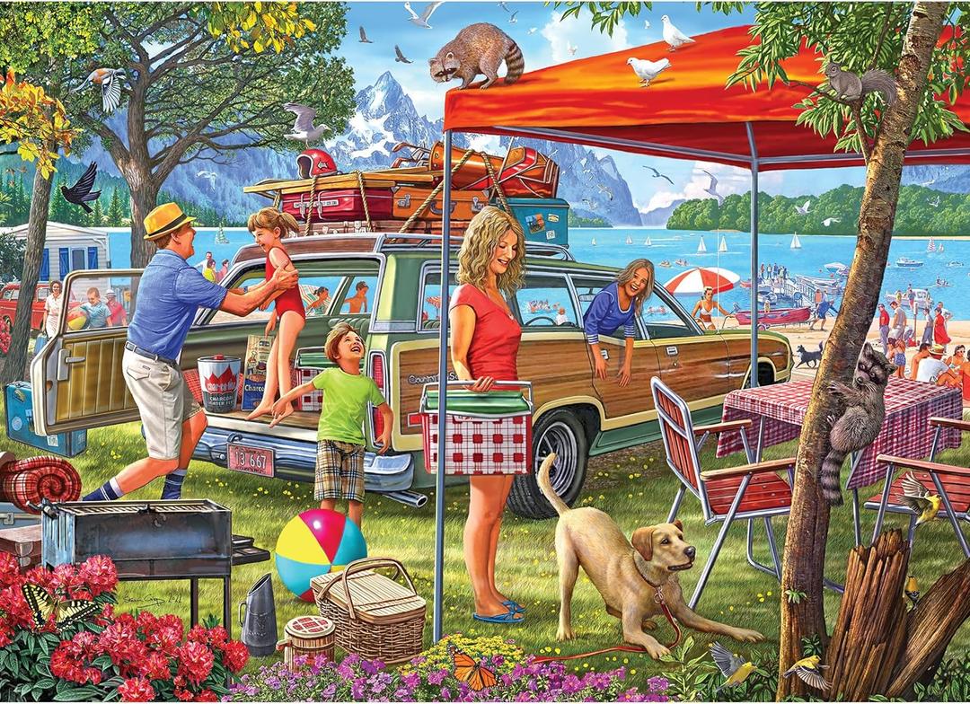 RoseArt - Kodak Premium - Family Beach Vacation - 1000 Piece Jigsaw Puzzle for Adults