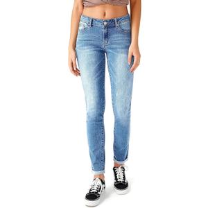 RHODANTHE Women's Ripped Boyfriend Jeans Stretch Skinny Jean Trendy Distressed Straight Leg Jeans with Holes (10, R1006)