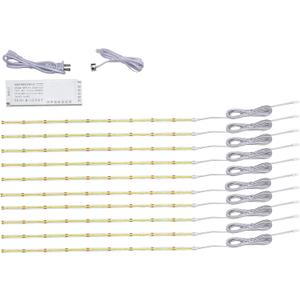 Dimmable Under Cabinet Lights with Touch Switch, 96 LEDs per feet, White(6500K) Lights kit for Kitchen Cabinets Counter Shelf Bookcase Closet (Cool White, 10 * 2Ft LED Strips)