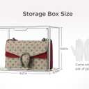 HBlife Purse Storage Organizer for Closet, Clear Stackable Handbag Display Case Box with Magnetic Door for Collectibles, Cosmetics, Women Heels and Toys, Large, 6 Pack