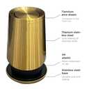 10 L/3 Gallen,Gold Small Trash Can for Bathroom,Brushed Stainless Steel Garbage Can with Flipping Lid,for Bathroom,Living Room,Bedroom,Hotel,Conference Room(Gold)