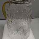 Amzcku Glass Pitcher with Lid, 68 oz/ 2 Liter Vintage Water Pitcher,Glass Water Carafe for Cold Brew, Coffee, Lemonade, Iced Tea,Beverage, Heat Resistant Water Glass Jug 1Pack