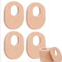 WILLBOND 48 Pack Callus Pads Soft 1/4" Thick Oval Shape Corn Pads 1/8" Felt Callus Cushions Adhesive Corn Protectors for Men Women Feet Toes Pain Relief(Nude, 1/8 Inch)