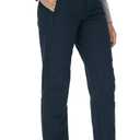 TIHEEN Waterproof Hiking Pants Women, Fleece Lined Winter Warm Snow Ski Pants Outdoor Softshell (XX-Large, Navy Blue)