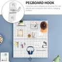 PRETYZOOM 10 Pcs Metal Pegboard Hooks 2.36In Wall Storage Hooks for Pegboard Tool Holders Organizer Garage Workshop Office Display