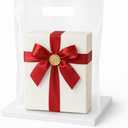 100PCS Clear Plastic Bags with Handles 9"x12" Shopping Bags, Small Plastic Gift Bag for Retail, Merchandise, Boutiques, and Small Business Packaging