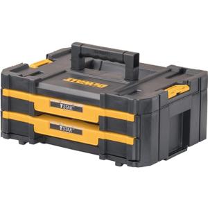 DEWALT TSTAK Tool Storage Organizer with Double Drawers, Holds Up to 16.5 lbs. (DWST17804) (17.3 x 12.3 x 6.9 inches)