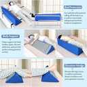 AOSSA Bed Rail Pillow Soft Foam Bolster Bed Rails for Elderly Adults Fall Protector Medical Bedside Safety Assisting Rail Bed Bumper Wedges for Elderly Positioning Hospital Bed Rail Padding Cushion, 33.5*9.8*9.8 inch