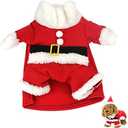 Idepet New Santa Dog Costume Christmas Pet Clothes Winter Hoodie Coat for Pet Dog Clothing Chihuahua Yorkshire Poodle (Medium (Pack of 1))