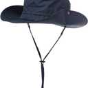 Comhats Waterproof UPF 50+ Wide Brim Sun Hat for Men Big Heads Oversized | water resistant, UV protection, wide brim, ventilated crown, packable, chin strap, large big head, fishing, hiking, camping (Blue, XL)