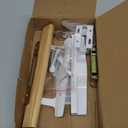 ALLYWASAI Patio Sliding Patio Door Handle Set with Mortise Lock, Key Cylinder and Keeper, Wood Handle Lock Set Fits Door Thickness from 11/2" to 13/4", 315/16" Screw Hole Spacing, Keyed, White