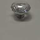 YourGift 12 Pack Drawer Knobs Diamond Shaped Crystal Glass 40mm Cabinet Knobs Pull Handles (40 mm, 12 Pack, Silver)