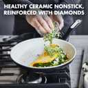 GreenPan Rio Healthy Ceramic Nonstick 10" Frying Pan Skillet, PFAS-Free, Dishwasher Safe, Black