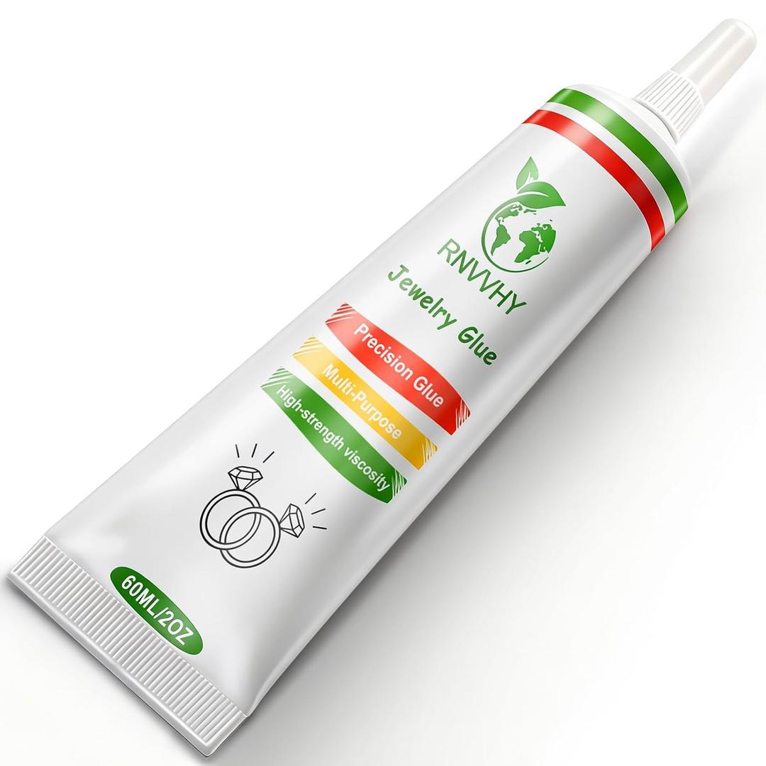 Professional Jewelry Glue, Clear Glue for Rhinestones Crafts and Bead Adhesive, Strong Waterproof Transparent Jewelery Making Crystal Supplies