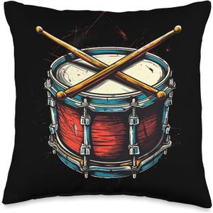 Snare Drum Drumsticks Snare Drummer Percussionist Drumming Throw Pillow (16x16)