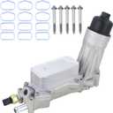 68365931AD Aluminum Engine Oil Cooler & Oil Filter Housing Adapter Assembly Compatible with 2019-2020 Jeep Wrangler Grand Cherokee Dodge Challenger Charger Caravan Durango Chrysler 300