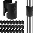 Wire Shelf Clips - 36 Pack Plastic Metal Shelf Clips, 1 Inch Wire Shelf Clips for 1" Post, Black Wire Shelving Clips- Shelving Sleeves Replacements for Wire Shelving System (18 Pairs)