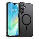 SUPFINE Magnetic for Samsung Galaxy A16 5G Case with Screen Protector, (Built-in Magnets) (Military Grade Drop Protection) Slim Translucent Shockproof Phone Case,Black