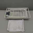 Metal Rolling Utility Cart, 3-Tier Mesh Wire Storage Trolley with Easy Assembly, Organizer Craft Cart 3 Hooks, Mobile Shelving Unit for Kitchen, Bathroom, Laundry Room, and Home (White)