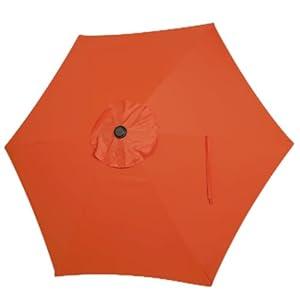 Blissun 7.5ft Patio Umbrella Replacement Canopy, Market Umbrella Cover, Outdoor Table Umbrella Canopy for 6 Ribs (Orange) Blissun 7.5ft Patio Umbrella Replacement Canopy, Market Umbrella Cover, Outdoor Table Umbrella Canopy for 6 Ribs (Orange)