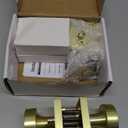 Gold Privary Door Knobs Interior - for Satin Brass Door Knobs Suitable for Hallway, Wardrobe, Bathroom etc,for All Standard Size Doors (1 Pack Privacy)