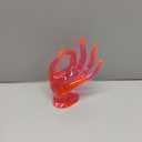 DI QIU REN Hand Form Ring Holder Jewelry Display Holder, Pink Room Decor Aesthetic Bracelet Ring Watch Stand Support Holder Preppy Jewelry Holder for Y2k Room Decor (PINK)