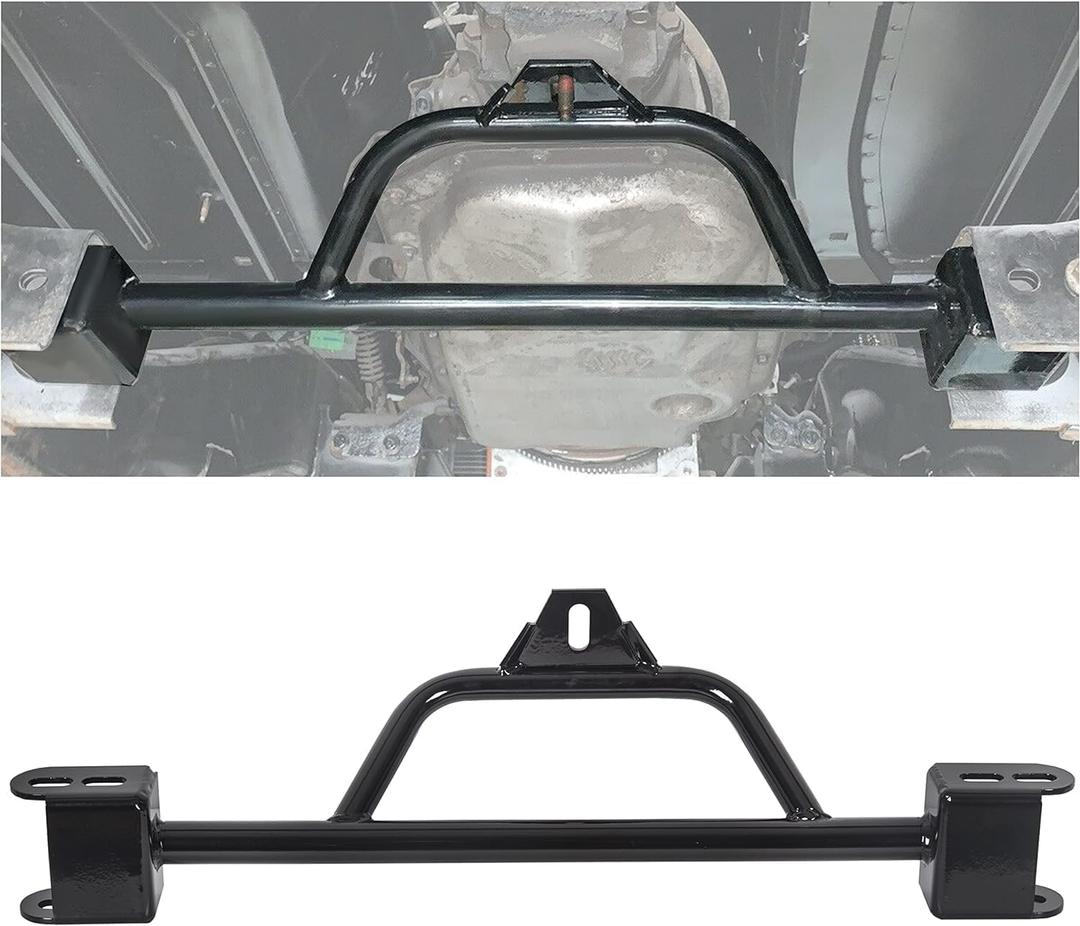 ECOTRIC 4L60E to 4L80E Transmission Crossmember Compatible with 2000-2013 Chevrolet Silverado/GMC Sierra 2WD (Black)