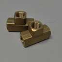 2PCS 3/8 Inch Brass Tee Pipe Fitting 3/8" NPT Female x 3/8" NPT Female x 3/8" NPT Female for Water/Oil/Gas