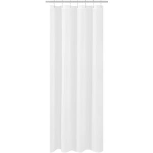 N&Y HOME Small Fabric Shower Curtain Liner for Long Stall Size 36 x 78 inches,Hotel Quality, Washable, White Narrow Bathroom Curtains with Grommets, 36x78