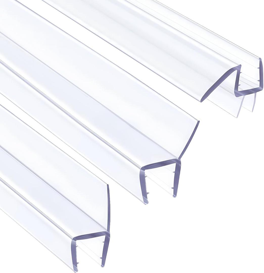 Shower Door Seal Set of 3, Bottom 36", Sides & Doorway 80", Fits 3/8" Glass