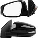 Dasbecan Left Driver Side Door Mirror Assembly Compatible with Toyota RAV4 2013 2014 2015 Power Glass Heated with Turn Signal Light Replaces TO1320310 87940-0R090 Black (7 Pins)