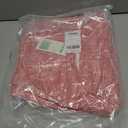 LifeShe Women Plaid Puffer Quilted Jacket Crop Tie Front Padded Coats Ruffled Lapel Collar Puffer Cardigan (Red, L)