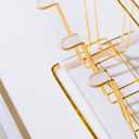 Metal Cup Drying Rack with 6 Hooks, Bottle Drying Rack with Drain Tray,Coffee Mug Holder,Mug Organizer Golden