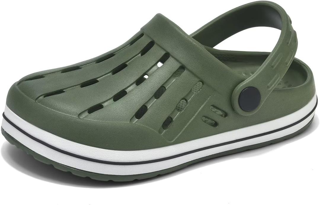 Kids Clogs Boys Girls Garden Clogs Pool Slip on Water Shoes, size 3