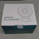 Daviky Pill Dispenser Daily, Large Pill Organizer with Wall-Mounted or Standing Use, 14 Days Pill Box, Push Button Design, Weekly Pill Organizer for Vitamin, Medicine.Supplement, Fish Oil (White)