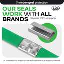 IDL Packaging Open Serrated Seals of 1.25" Length for 1/2" Strap Width Polyester (PET) Strapping (Pack of 100) - Increased Load Securement Due to Serrated Design of Strapping Clips